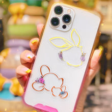 Load image into Gallery viewer, Rabbit Wildflower Wreath Transparent  Sticker