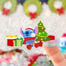 Load image into Gallery viewer, Christmas Stitch Home for the Holidays Transparent Sticker