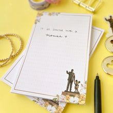 Load image into Gallery viewer, Partners Statue Floral Memo Notepad