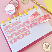 Load image into Gallery viewer, Pink Daisy Washi Tape