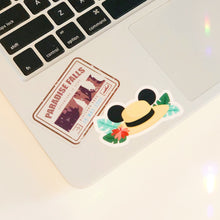 Load image into Gallery viewer, Paradise Falls Passport Stamp Transparent Sticker