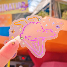 Load image into Gallery viewer, Figment Dragon Flower Wreath Transparent  Sticker
