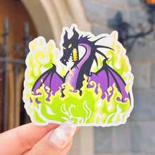Load image into Gallery viewer, Maleficent Dragon Matte Holographic Sticker
