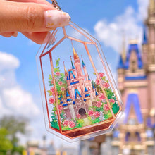 Load image into Gallery viewer, Secret Garden Disney World Castle Terrarium Acrylic Charm