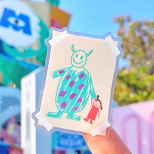 Load image into Gallery viewer, Kitty & Boo Monsters Inc Transparent Sticker