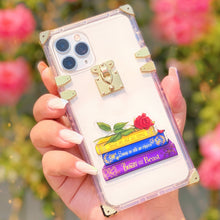 Load image into Gallery viewer, Tale as Old As Time Books & Rose Transparent Sticker