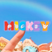 Load image into Gallery viewer, Mickey Sign Language Transparent Sticker