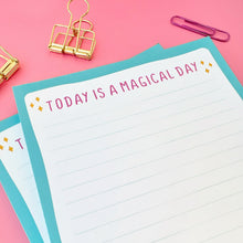 Load image into Gallery viewer, Today Is A Magical Day Happy Mouseketeer Notepad