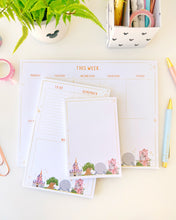 Load image into Gallery viewer, WDW Park Landmarks Undated *Weekly* Planner Notepad