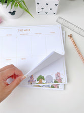 Load image into Gallery viewer, WDW Park Landmarks Undated *Weekly* Planner Notepad