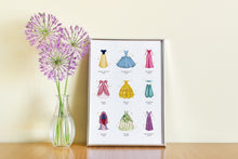 Load image into Gallery viewer, Princess Dress with Golden Sparkles Art Print