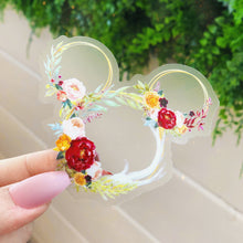 Load image into Gallery viewer, Rustic Red Boho Floral Wreath Transparent Stickers