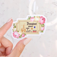 Load image into Gallery viewer, Disneyland Retro Admission Ticket Sticker