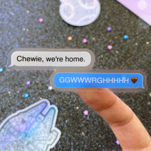 Load image into Gallery viewer, Star Wars Text Messages Transparent Stickers