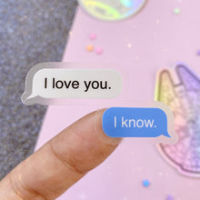 Load image into Gallery viewer, Star Wars Text Messages Transparent Stickers