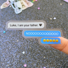 Load image into Gallery viewer, Star Wars Text Messages Transparent Stickers