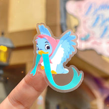 Load image into Gallery viewer, Cinderella Blue Bird Ribbon Transparent Sticker