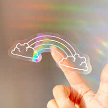 Load image into Gallery viewer, Hidden Mickey Pastel Rainbow Clouds Suncatcher