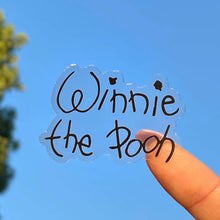 Load image into Gallery viewer, Pooh Bear Autograph Transparent Sticker