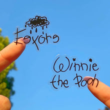 Load image into Gallery viewer, Pooh Bear Autograph Transparent Sticker