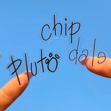 Load image into Gallery viewer, Chip and Dale Autograph Transparent Sticker