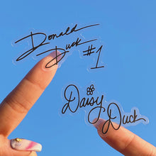 Load image into Gallery viewer, Donald Duck Autograph Transparent Sticker