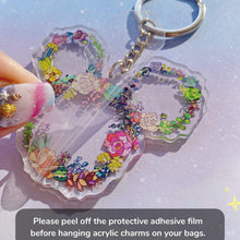 Load image into Gallery viewer, Floating Lanterns Floral Wreath Tangled Acrylic Charm
