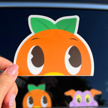 Load image into Gallery viewer, Orange Bird Peeker Car Decal