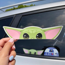 Load image into Gallery viewer, Baby Yoda Peeker Car Decal