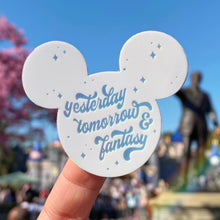 Load image into Gallery viewer, Yesterday, Tomorrow, & Fantasy Mouse Holographic Sticker