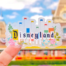 Load image into Gallery viewer, Vintage Disneyland Floral Sign Transparent Sticker