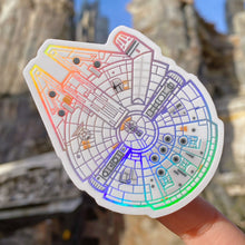 Load image into Gallery viewer, Millennium Falcon Holographic Sticker