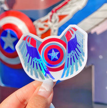 Load image into Gallery viewer, Falcon Captain America Shield Holographic Sticker