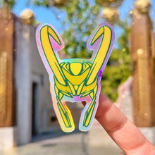 Load image into Gallery viewer, Loki Helmet Holographic Sticker