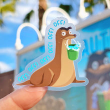 Load image into Gallery viewer, Gerald!! Off! Off! Off! Transparent Sticker