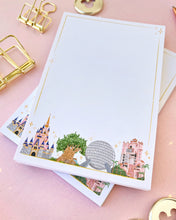 Load image into Gallery viewer, WDW Park Landmarks Memo Notepad