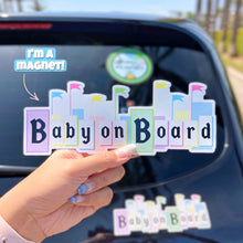 Load image into Gallery viewer, Baby on Board Car Magnet