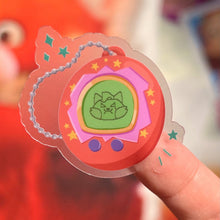 Load image into Gallery viewer, Panda Tamagotchi Transparent Sticker