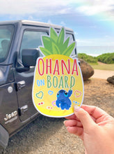 Load image into Gallery viewer, Ohana on Board Stitch Car Magnet