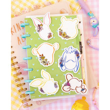 Load image into Gallery viewer, Rabbit Wildflower Wreath Transparent  Sticker