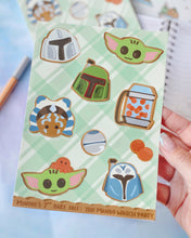 Load image into Gallery viewer, Mandalorian BB Grogu Cookies Star Wars Sticker sheet