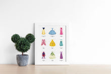 Load image into Gallery viewer, Princess Dress with Golden Sparkles Art Print