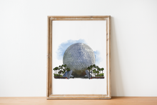Load image into Gallery viewer, Epcot Spaceship Disneyscape Art Print