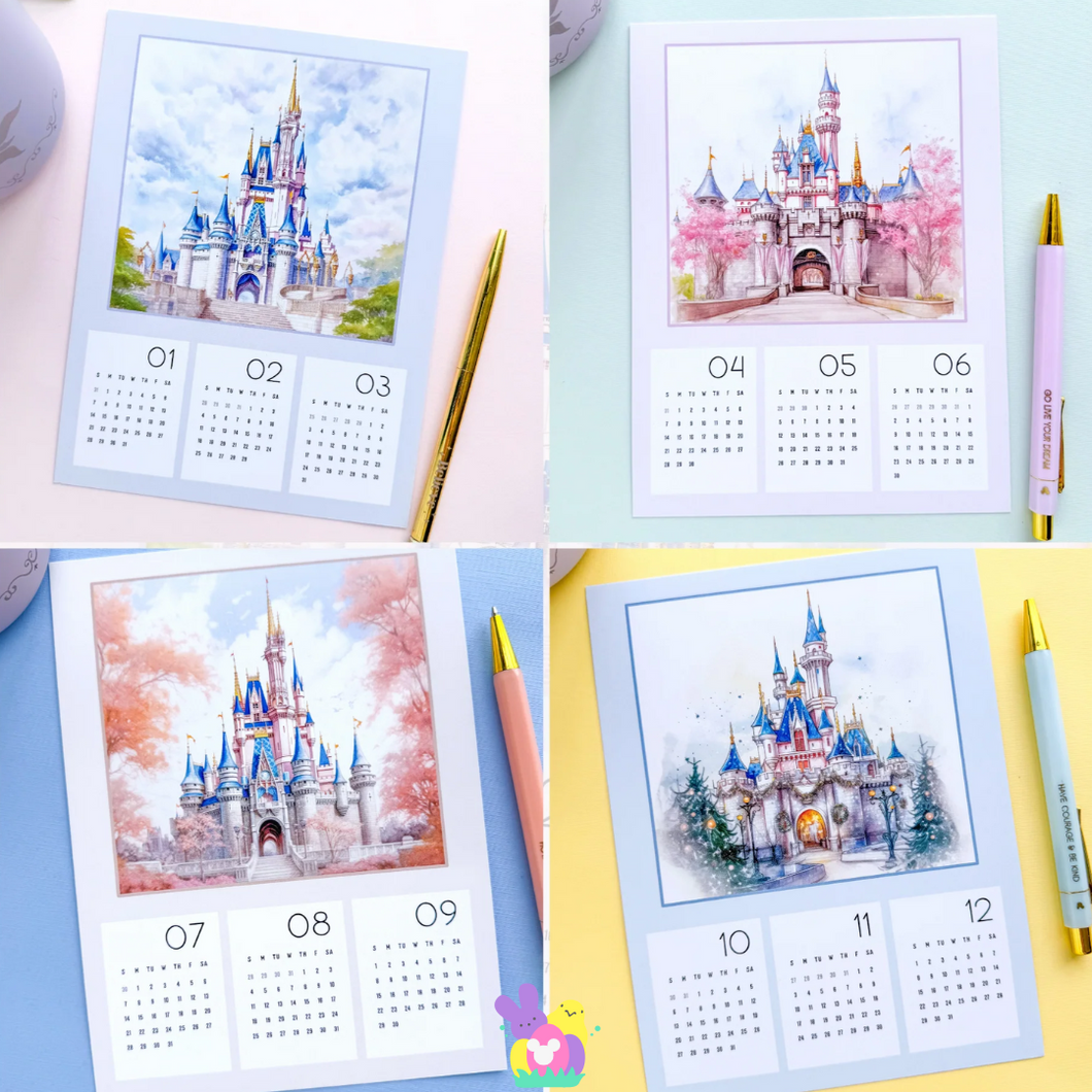 2024 Castle Calendar Cards (Set of 4)