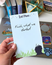 Load image into Gallery viewer, Evil Plans Villains Memo Notepad
