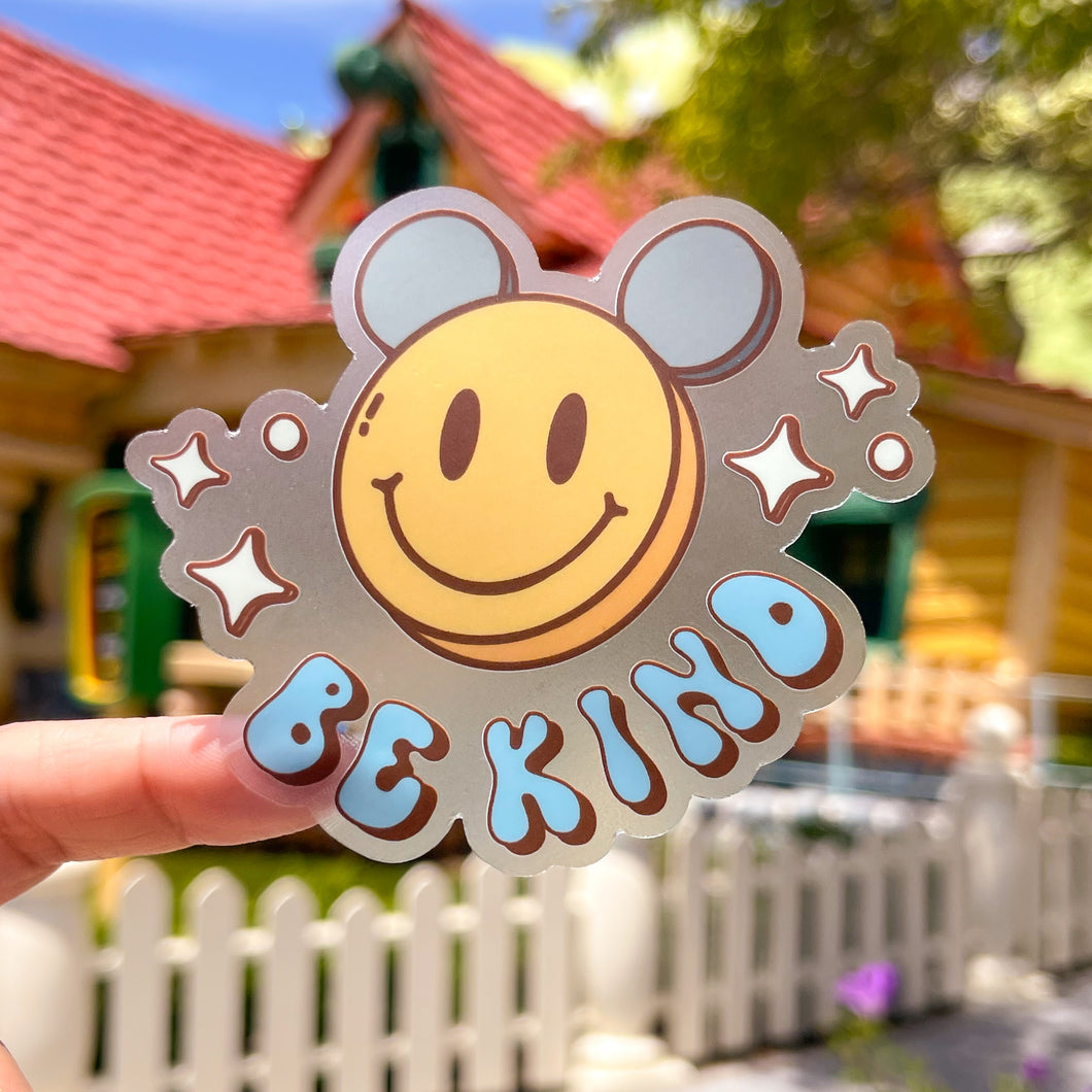 Be Kind Happy Mouseketeer Fave Transparent Sticker
