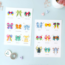 Load image into Gallery viewer, Princess Bows Set Gold Foil Print
