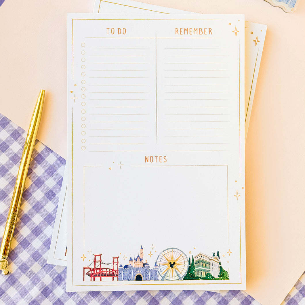 Everyday To Dos DLR Park Landmarks Planner Notepad