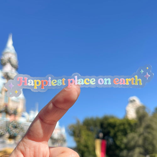 Disney World Entrance Floral Sign Transparent Sticker – Wish Upon Magic
