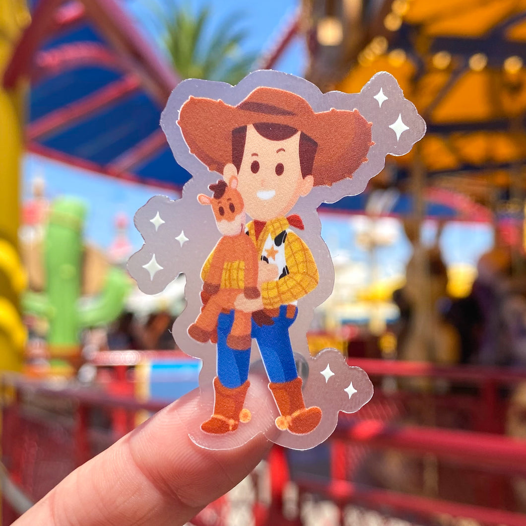 Woody with Bullseye Plushie Transparent  Sticker
